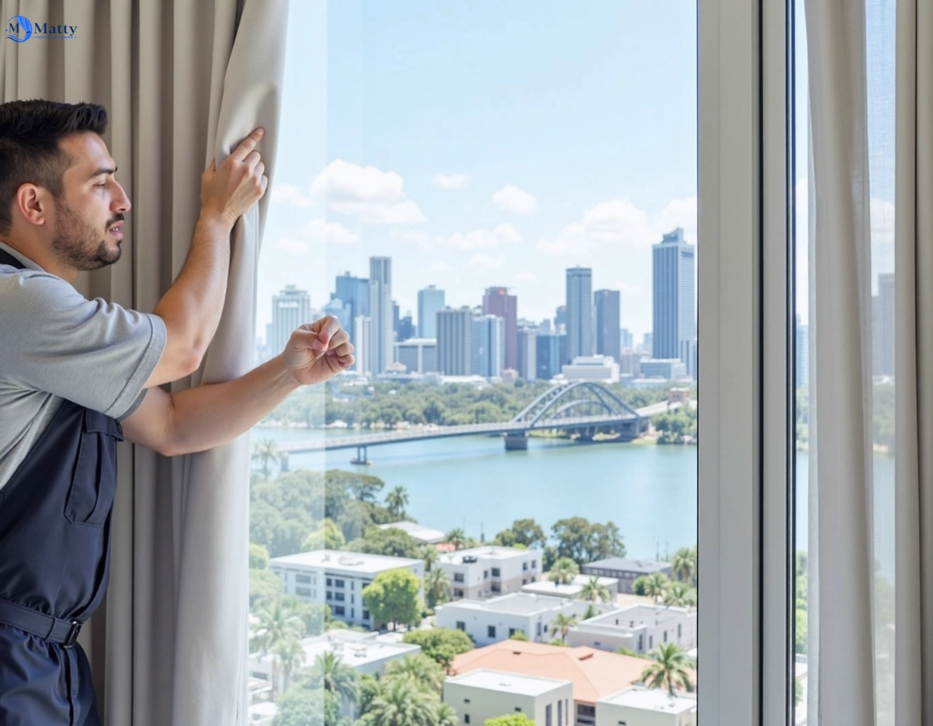 Professional curtain steam cleaning service riverview QLD by Matty Curtain Cleaning