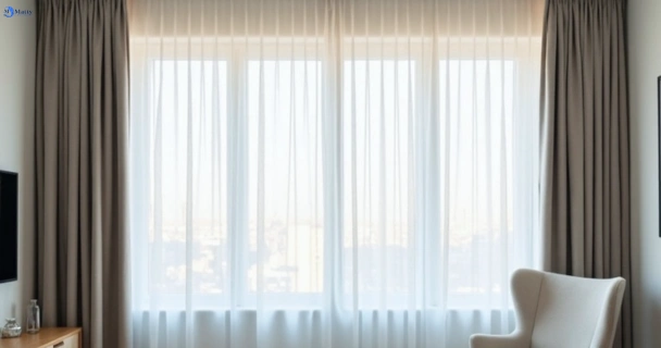Freshly steam cleaned curtains in riverview QLD