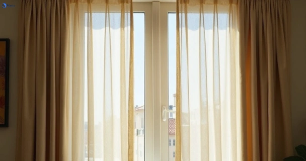 Dusty and dull curtains in riverview before steam cleaning